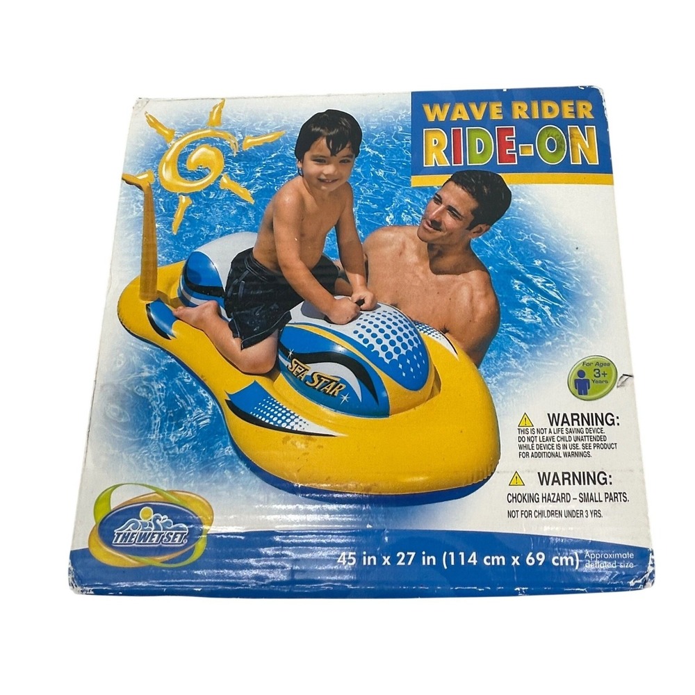 Vintage Intex The Wet Set Wave Rider Ride-On Sea‎ Star Inflatable Pool Float Toy